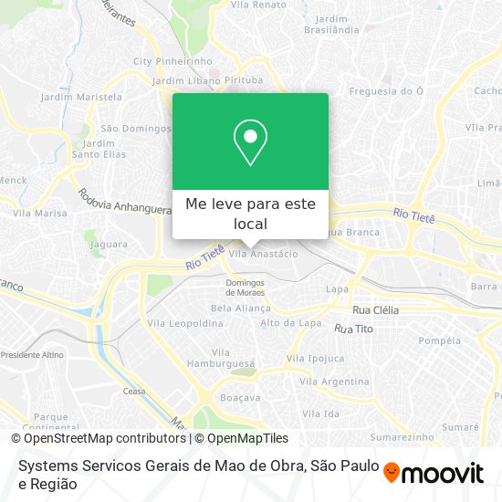 Systems Servicos Gerais de Mao de Obra mapa