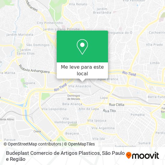 Budeplast Comercio de Artigos Plasticos mapa