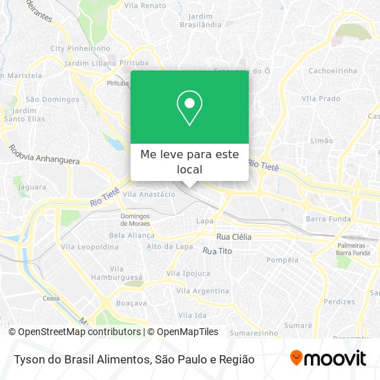 Tyson do Brasil Alimentos mapa