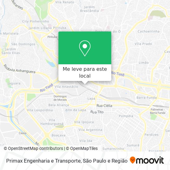 Primax Engenharia e Transporte mapa