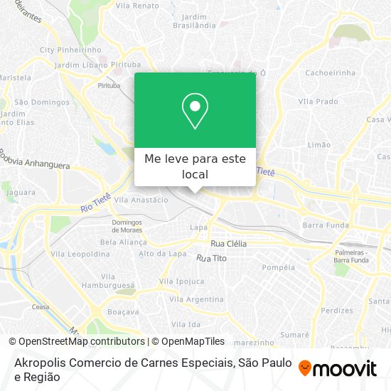 Akropolis Comercio de Carnes Especiais mapa