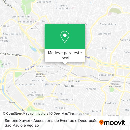 Simone Xavier - Assessoria de Eventos e Decoração mapa