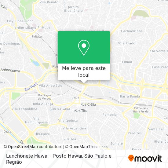 Lanchonete Hawai - Posto Hawai mapa