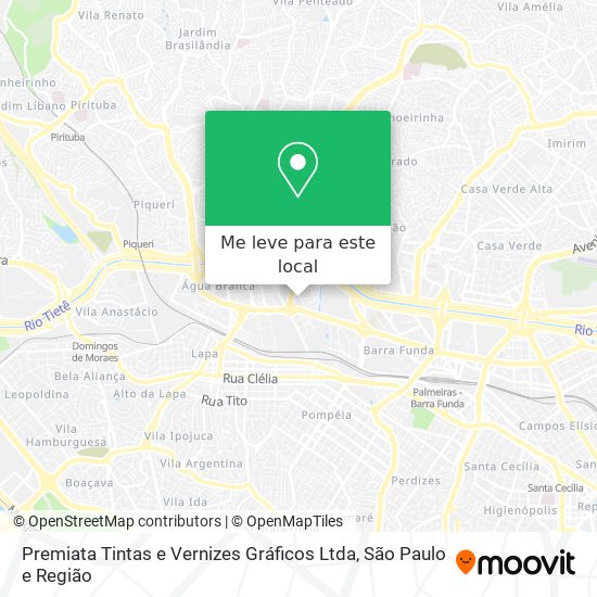 Premiata Tintas e Vernizes Gráficos Ltda mapa