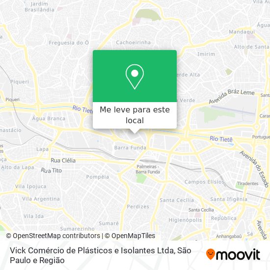 Vick Comércio de Plásticos e Isolantes Ltda mapa
