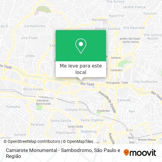 Camarote Monumental - Sambodromo mapa