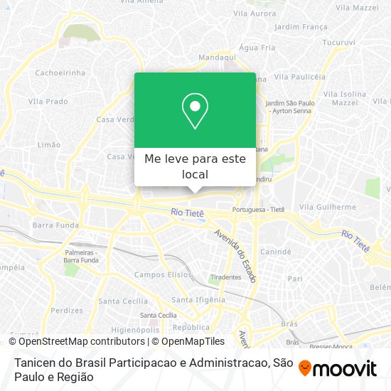 Tanicen do Brasil Participacao e Administracao mapa