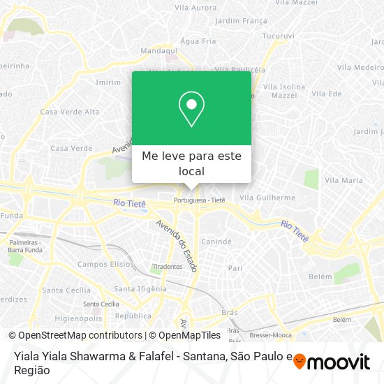 Yiala Yiala Shawarma & Falafel - Santana mapa