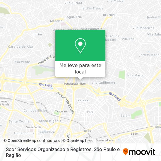 Scor Servicos Organizacao e Registros mapa