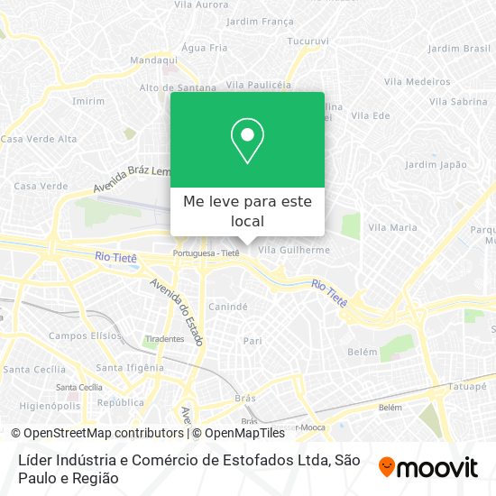 Líder Indústria e Comércio de Estofados Ltda mapa