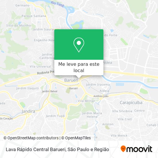 Lava Rápido Central Barueri mapa