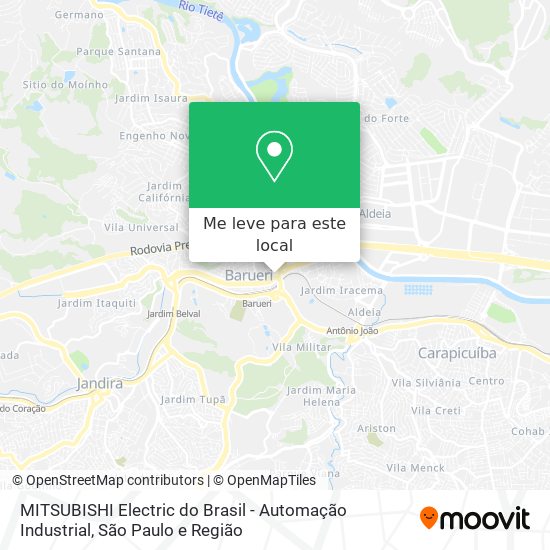 MITSUBISHI Electric do Brasil - Automação Industrial mapa