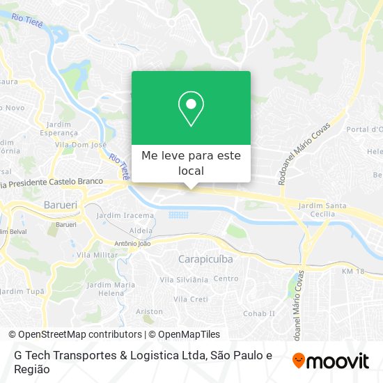 G Tech Transportes & Logistica Ltda mapa