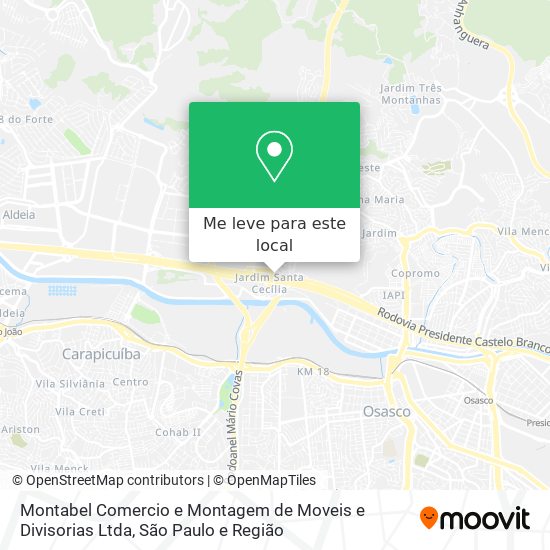 Montabel Comercio e Montagem de Moveis e Divisorias Ltda mapa