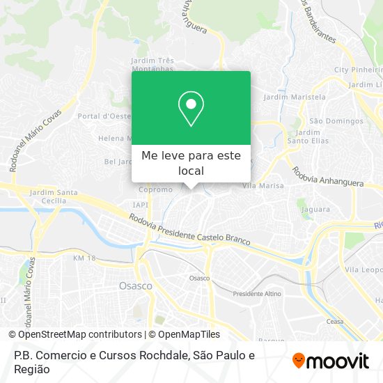 P.B. Comercio e Cursos Rochdale mapa