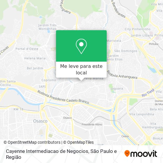 Cayenne Intermediacao de Negocios mapa