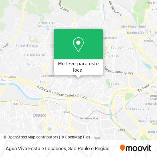 Água Viva Festa e Locações mapa