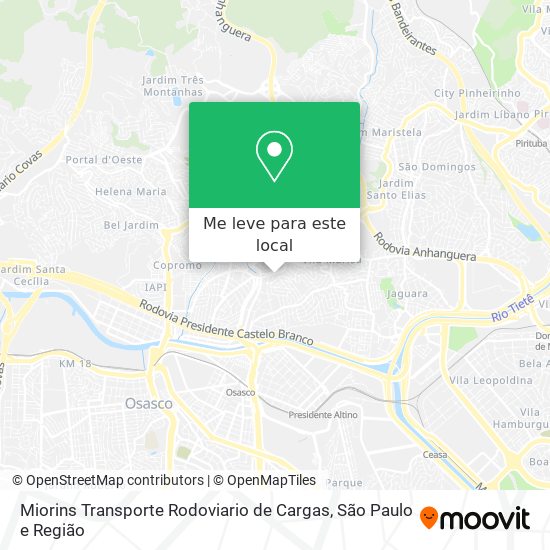 Miorins Transporte Rodoviario de Cargas mapa