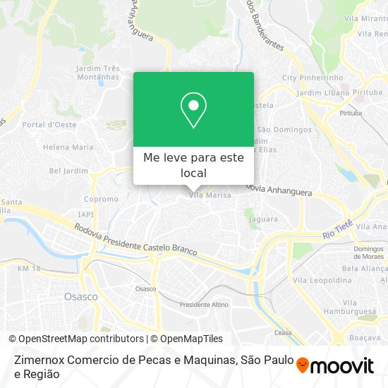 Zimernox Comercio de Pecas e Maquinas mapa