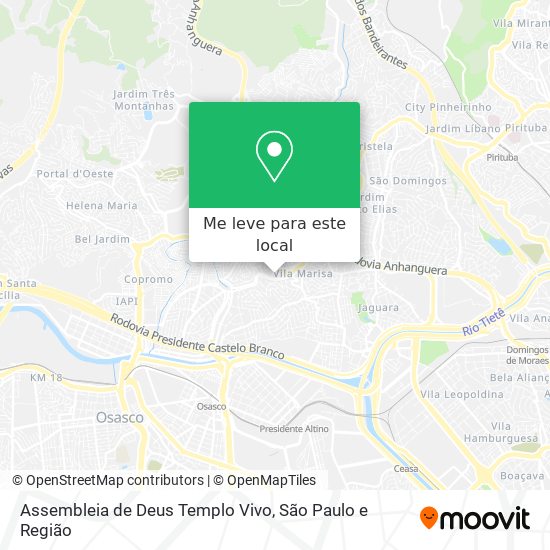 Assembleia de Deus Templo Vivo mapa