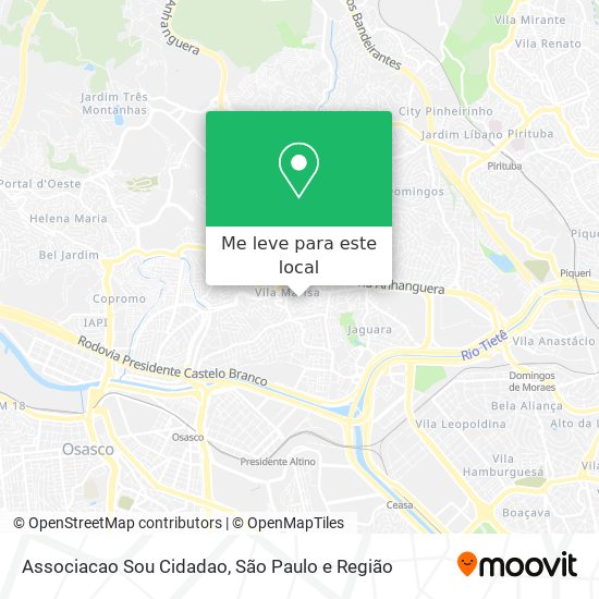 Associacao Sou Cidadao mapa