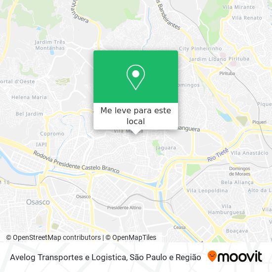 Avelog Transportes e Logistica mapa