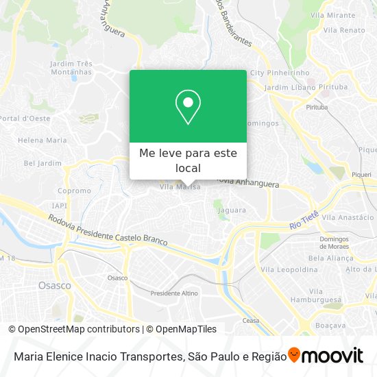 Maria Elenice Inacio Transportes mapa