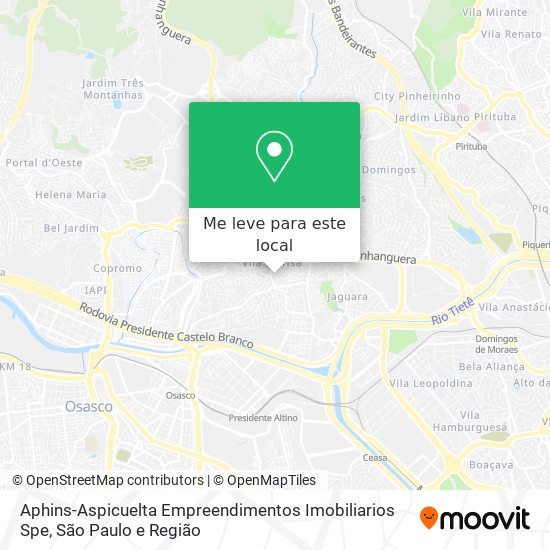 Aphins-Aspicuelta Empreendimentos Imobiliarios Spe mapa