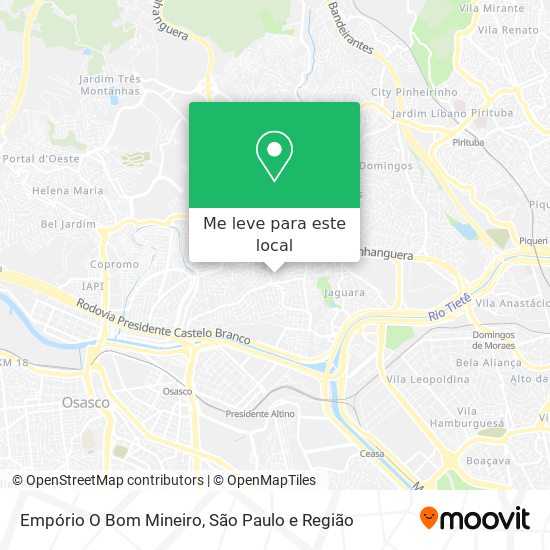 Empório O Bom Mineiro mapa