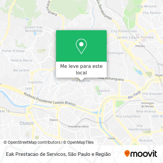 Eak Prestacao de Servicos mapa