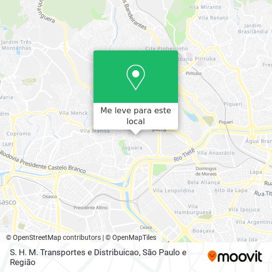 S. H. M. Transportes e Distribuicao mapa