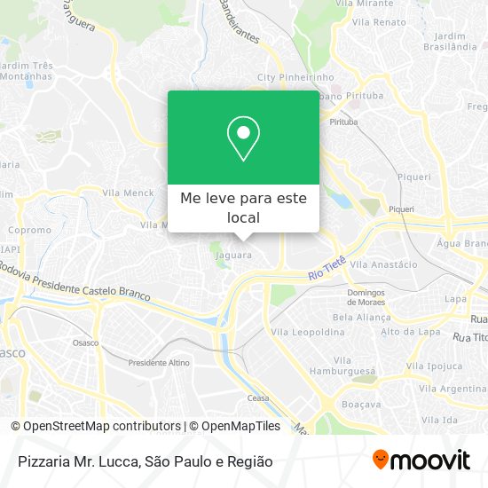 Pizzaria Mr. Lucca mapa