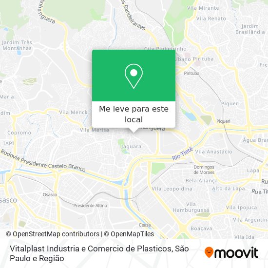 Vitalplast Industria e Comercio de Plasticos mapa