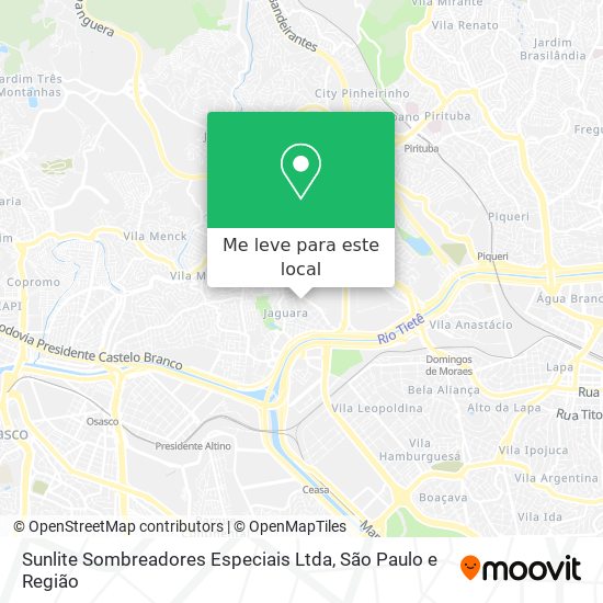 Sunlite Sombreadores Especiais Ltda mapa