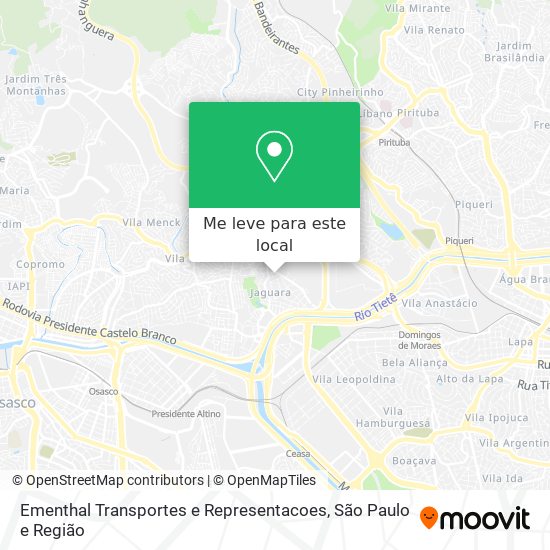 Ementhal Transportes e Representacoes mapa