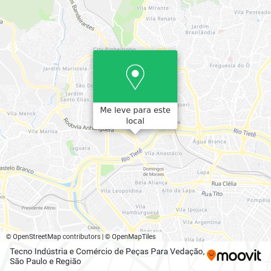 Tecno Indústria e Comércio de Peças Para Vedação mapa