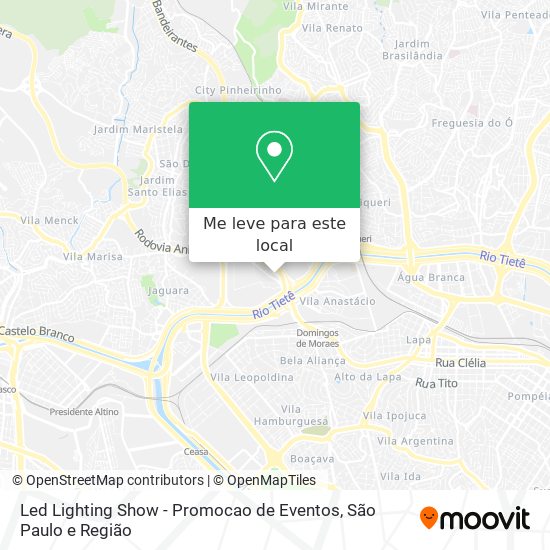 Led Lighting Show - Promocao de Eventos mapa