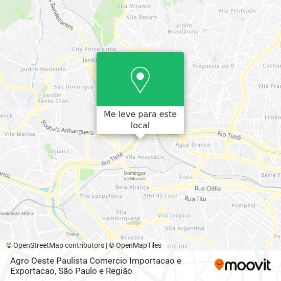 Agro Oeste Paulista Comercio Importacao e Exportacao mapa