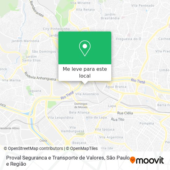 Proval Seguranca e Transporte de Valores mapa