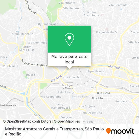 Maxistar Armazens Gerais e Transportes mapa