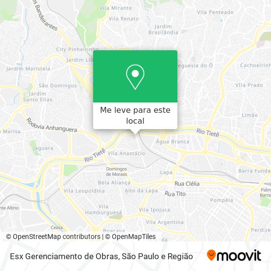 Esx Gerenciamento de Obras mapa