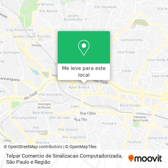 Telpar Comercio de Sinalizacao Computadorizada mapa