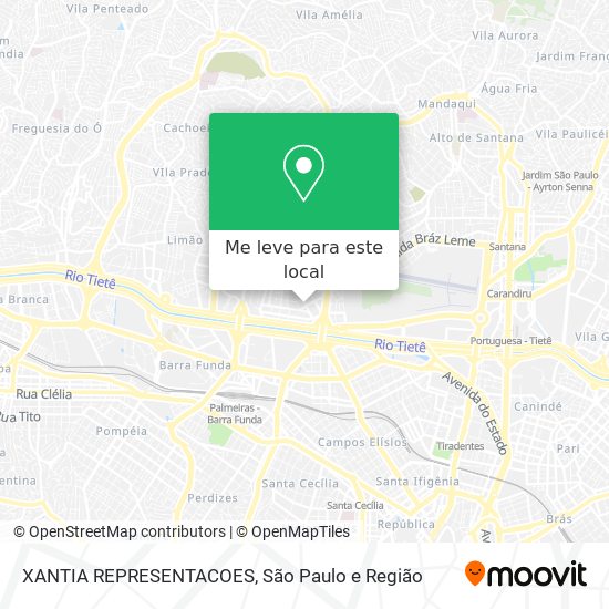 XANTIA REPRESENTACOES mapa