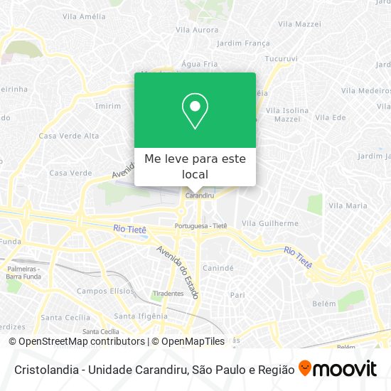 Cristolandia - Unidade Carandiru mapa