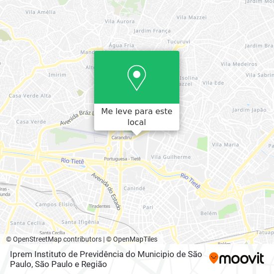 Iprem Instituto de Previdência do Municipio de São Paulo mapa