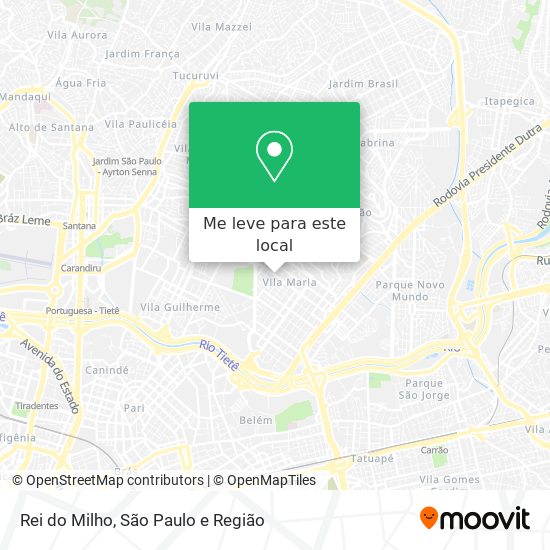 Rei do Milho mapa