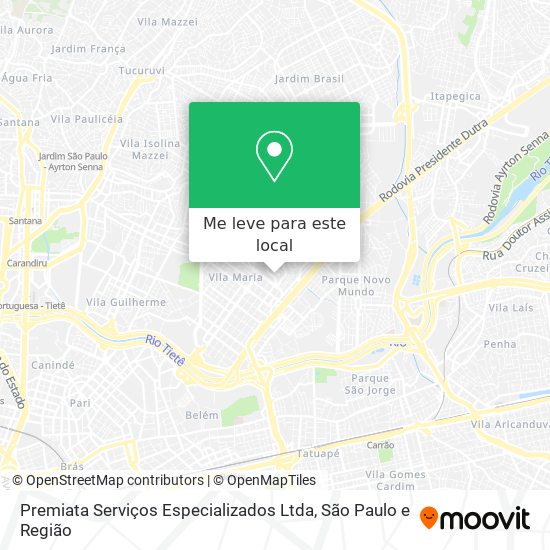 Premiata Serviços Especializados Ltda mapa