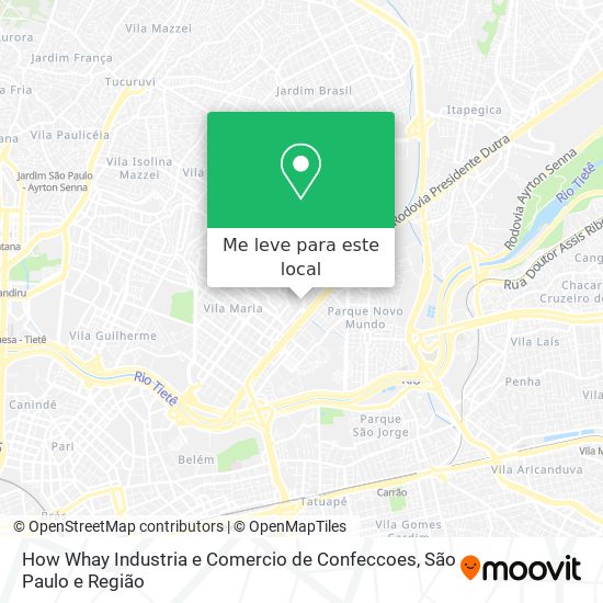 How Whay Industria e Comercio de Confeccoes mapa