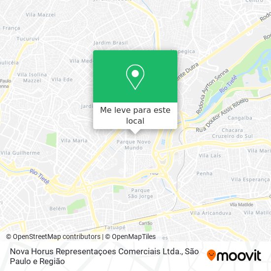 Nova Horus Representaçoes Comerciais Ltda. mapa