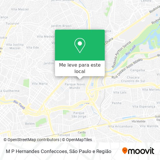 M P Hernandes Confeccoes mapa